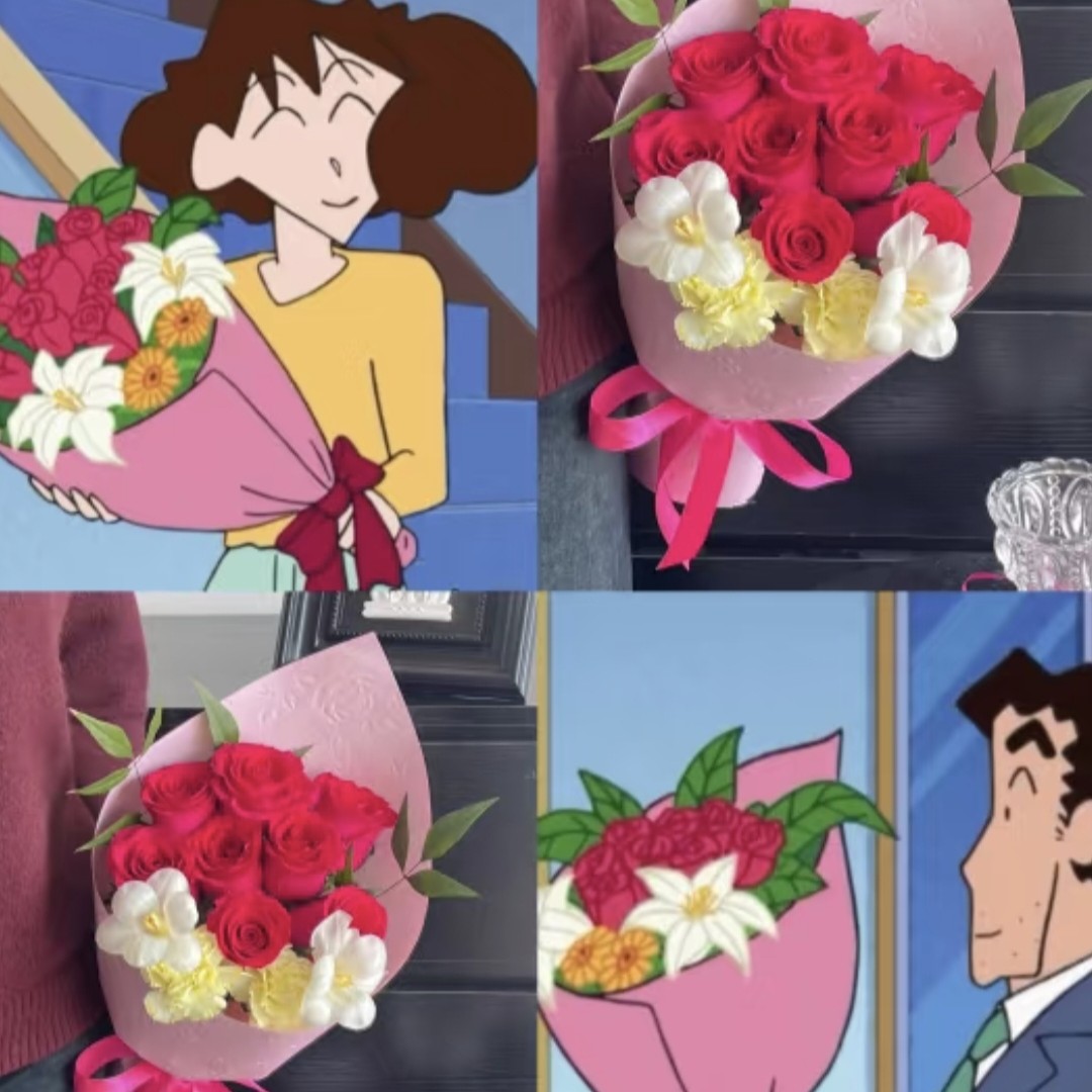 广志送美伢的花同款鲜花鲜花玫瑰混搭花束同城送花上门