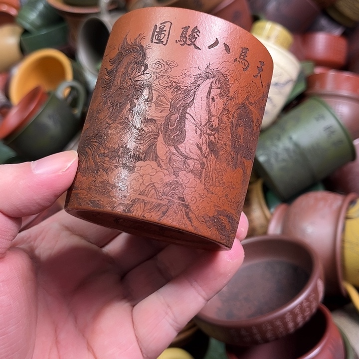 紫砂茶杯全手工紫砂主人杯