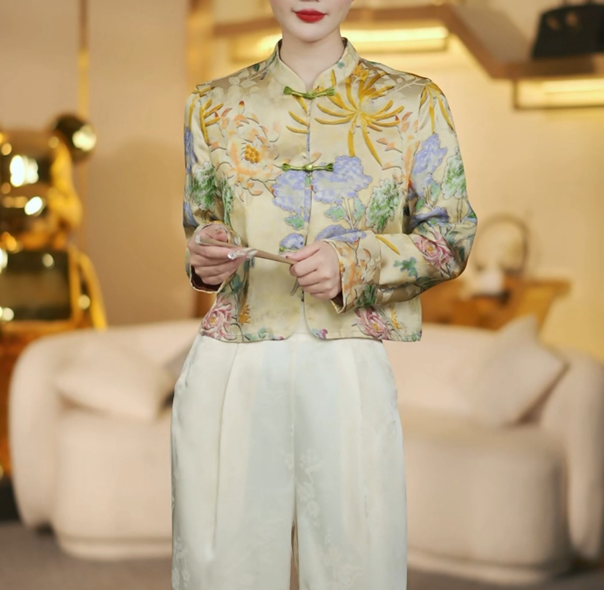 3898新国潮一字扣长袖外套