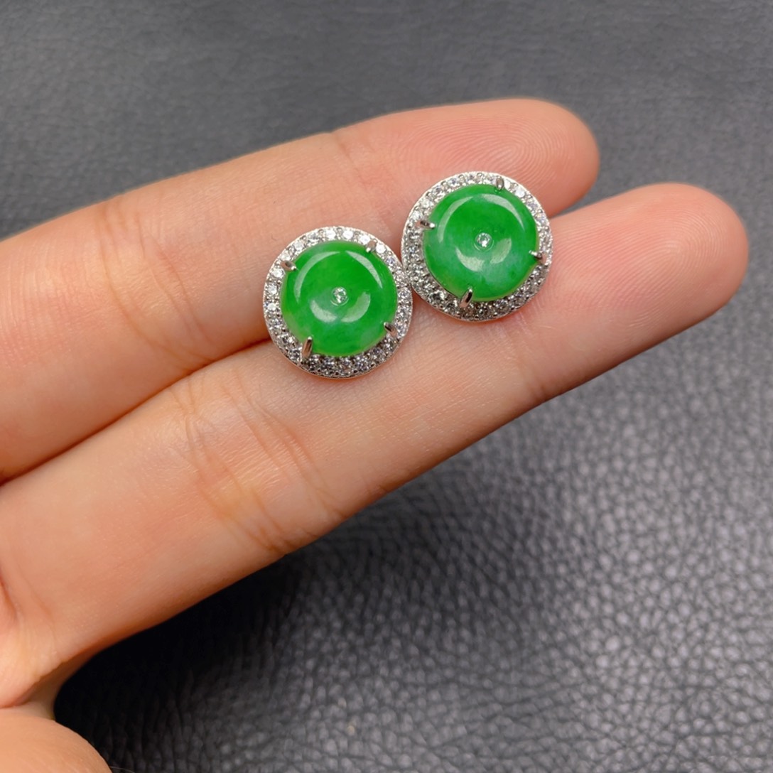 翡翠银S925镶嵌吊坠(不含链)