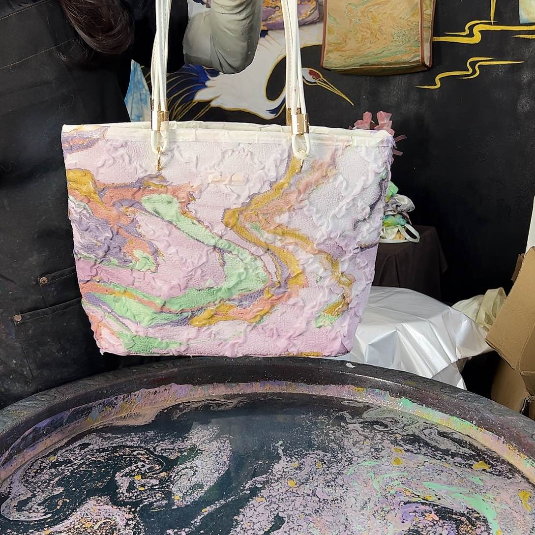 594菱花格毛绒包包手作