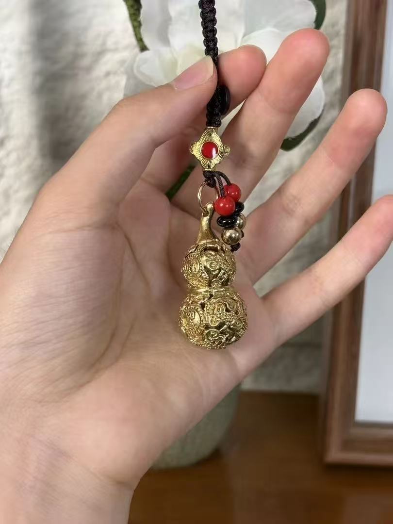 合成金属布艺手链 吉祥如意葫芦挂件