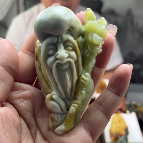 岫玉手把件未镶嵌手把