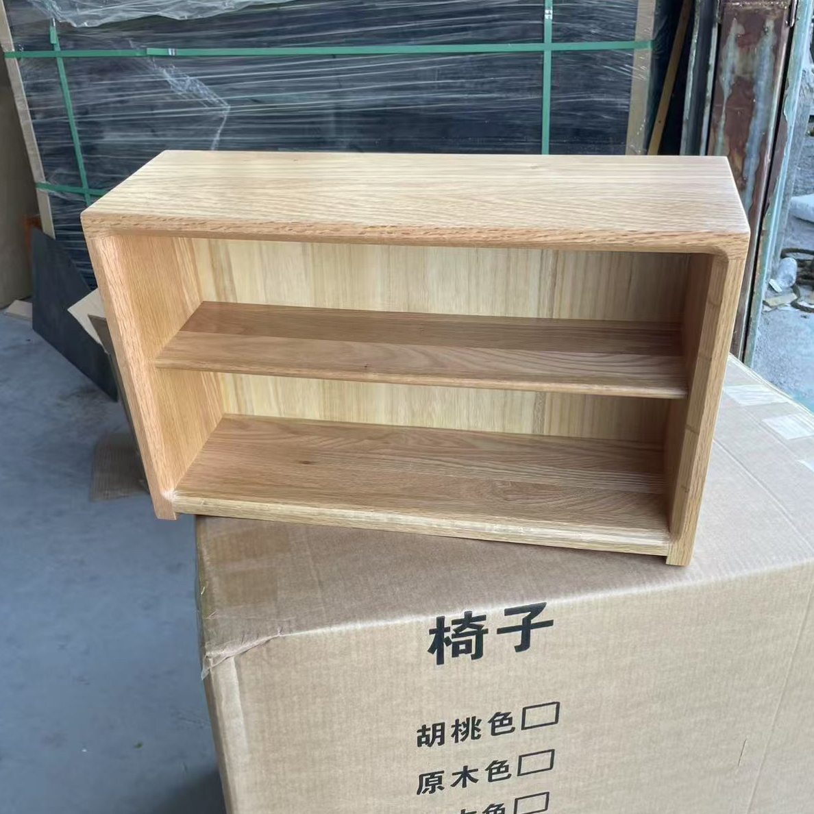 红橡木置物架490×165×300，后背板桐木