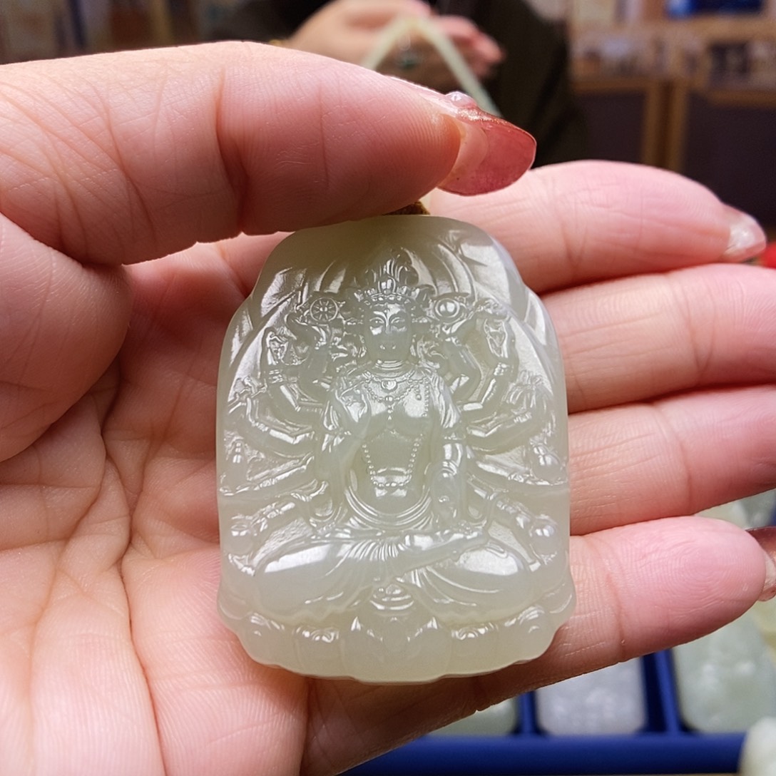和田玉（糖玉）颈饰未镶嵌老****5