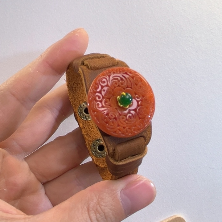 翡翠手链未镶嵌代编织
