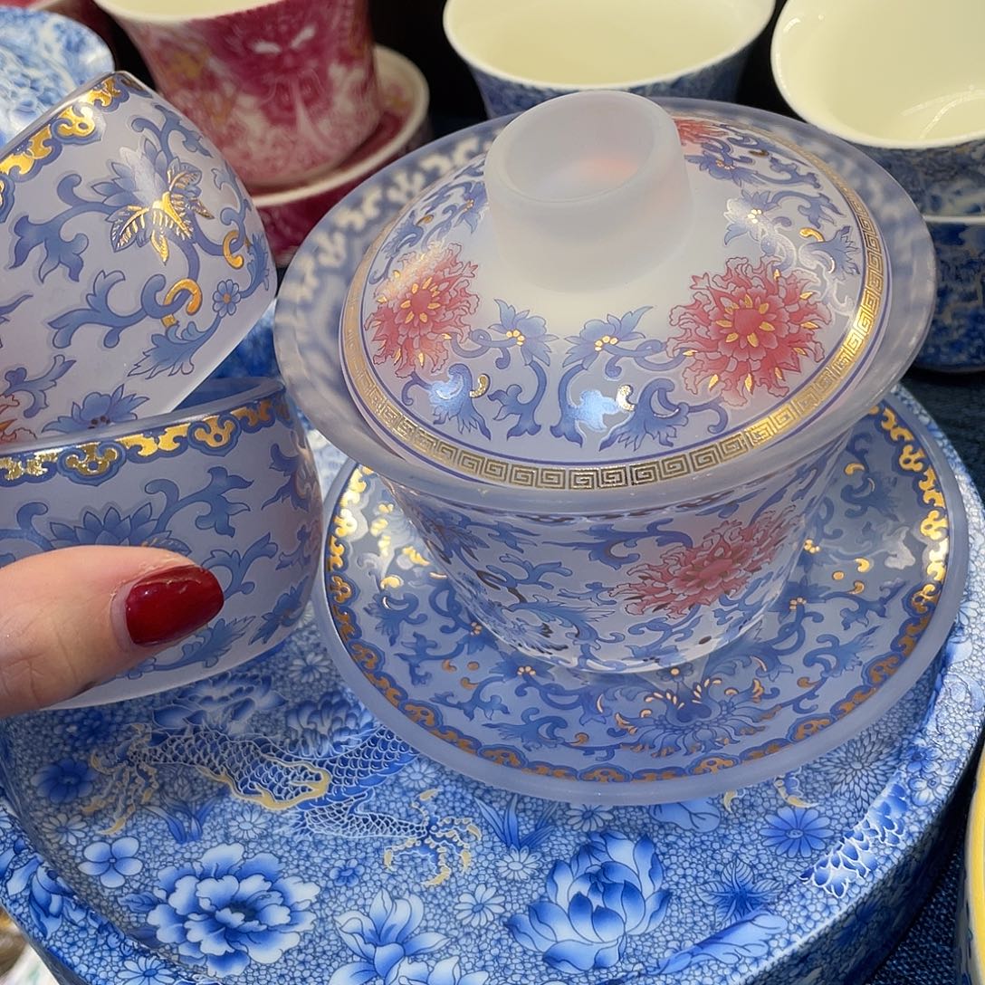 陶景德陶瓷盖碗茶具