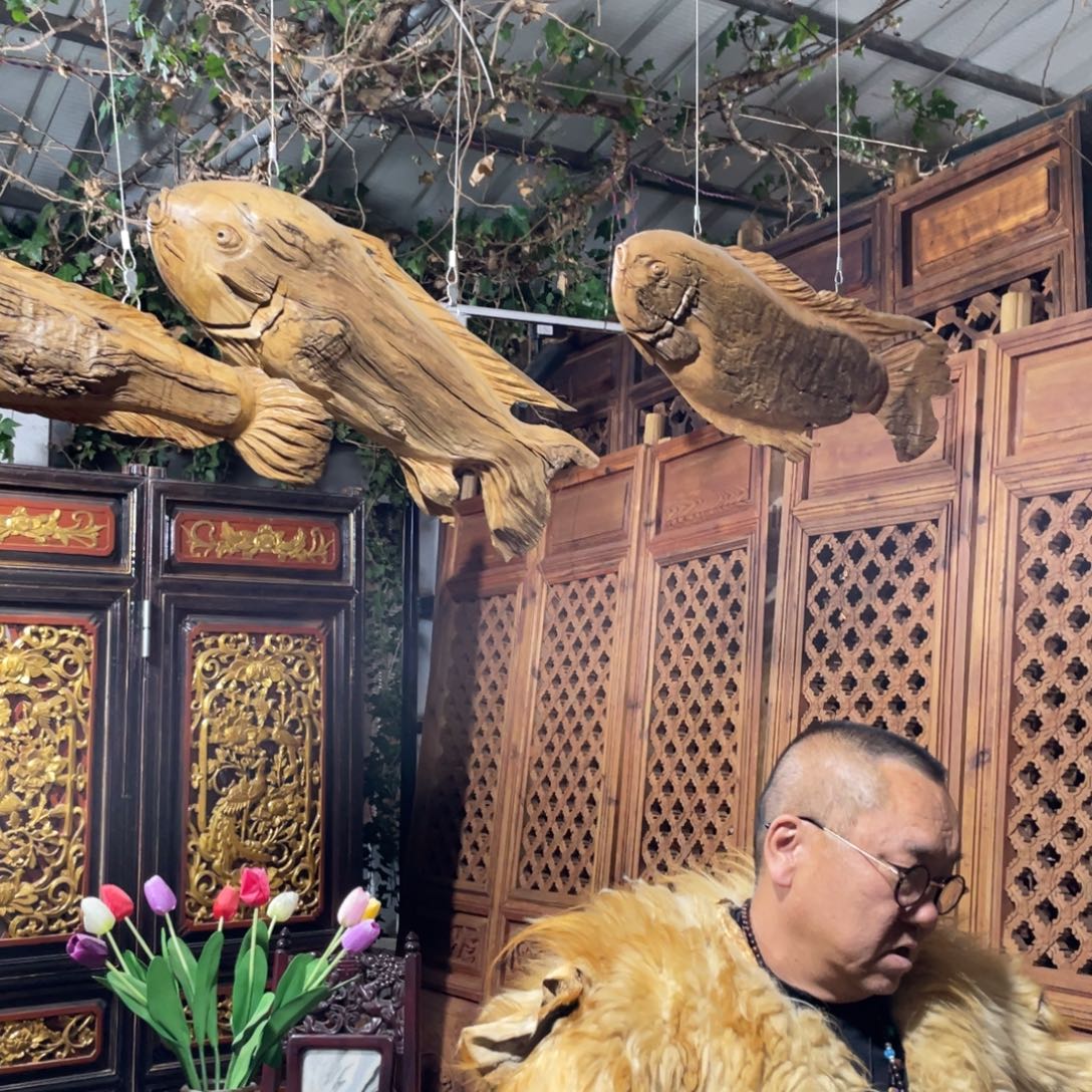 木精美小鱼复古漂亮