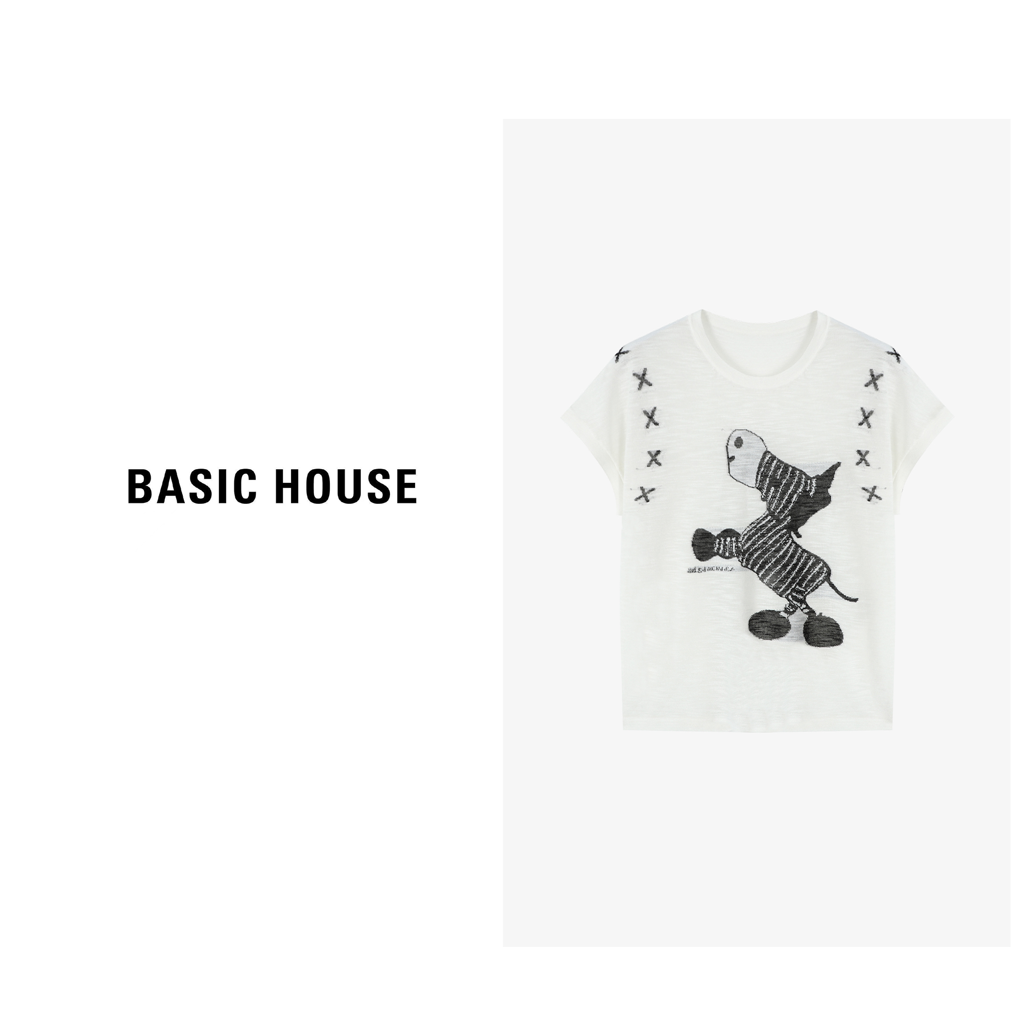 Basic House/百家好夏季薄款显瘦高能感尤莱特针织衫-B0624A5R932