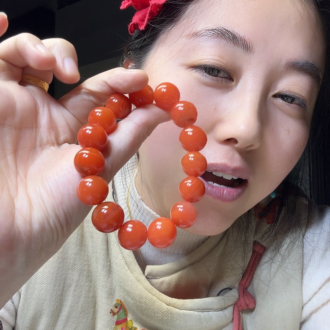 情***外南红玛瑙未镶嵌颈饰