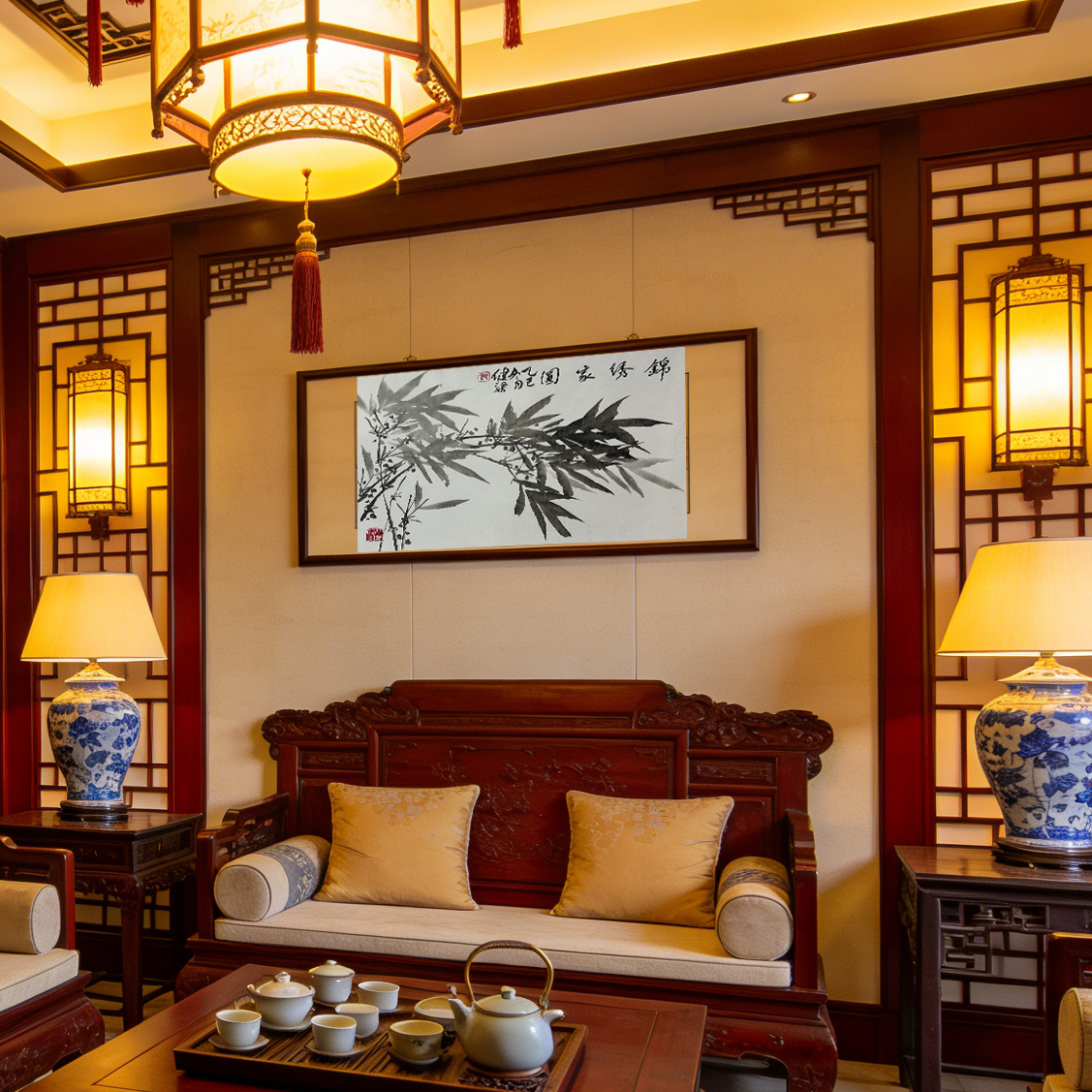 88cm*50cm，王健梁山水精品