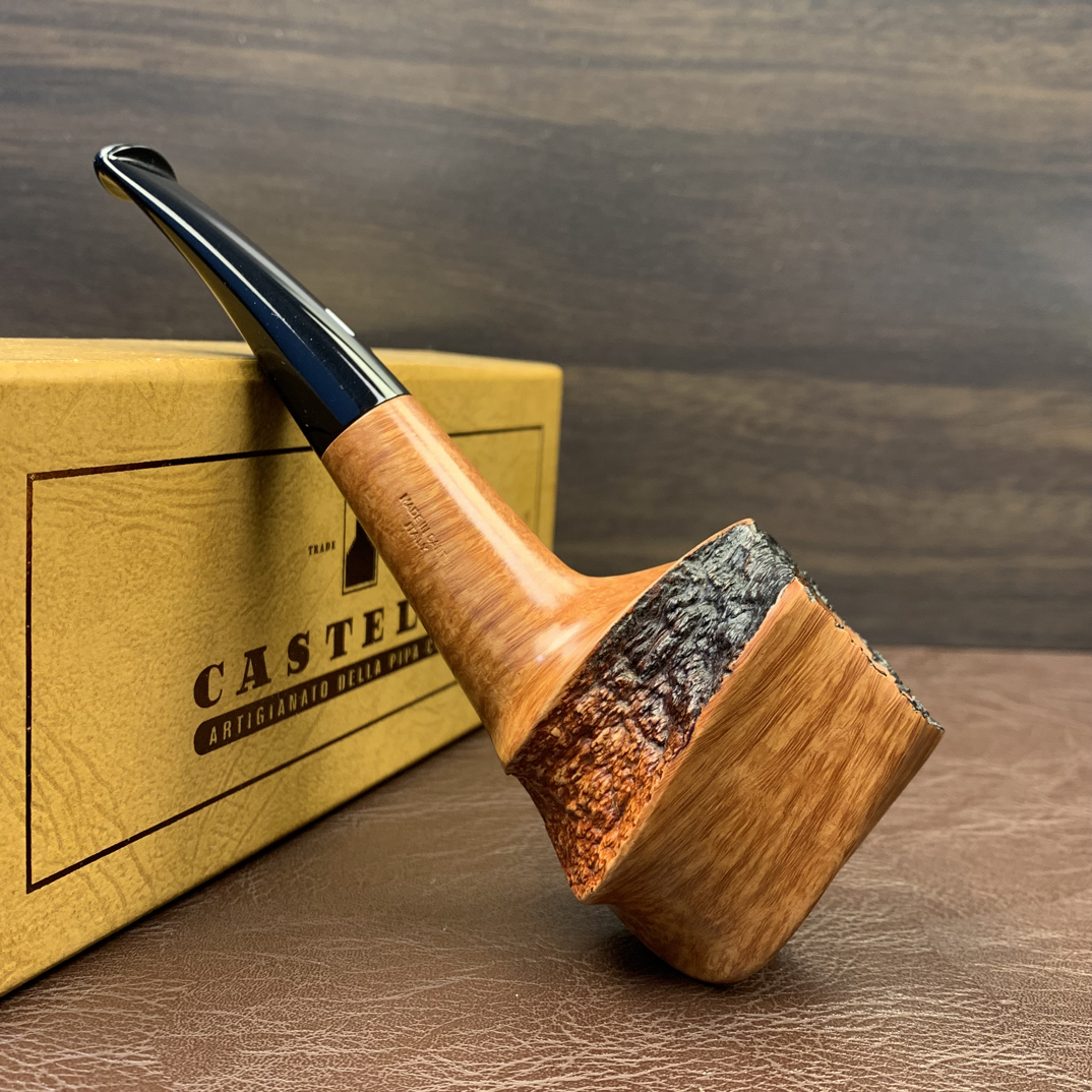 意大利卡斯特罗高端稀缺法玛特k石楠木烟斗内径23.1斗深37.6长134