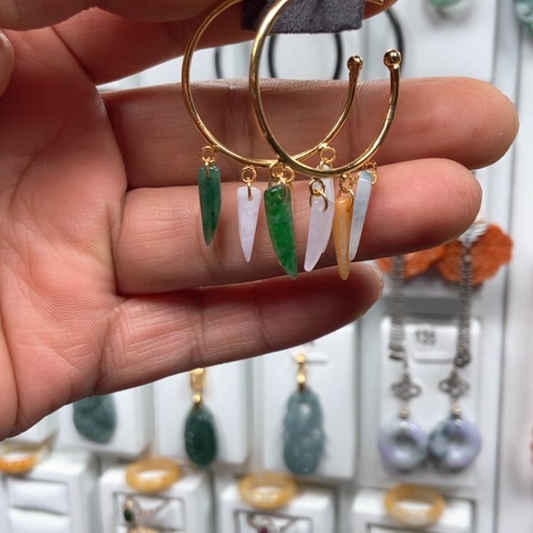 【闪购商品】翡翠耳饰未镶嵌耳饰