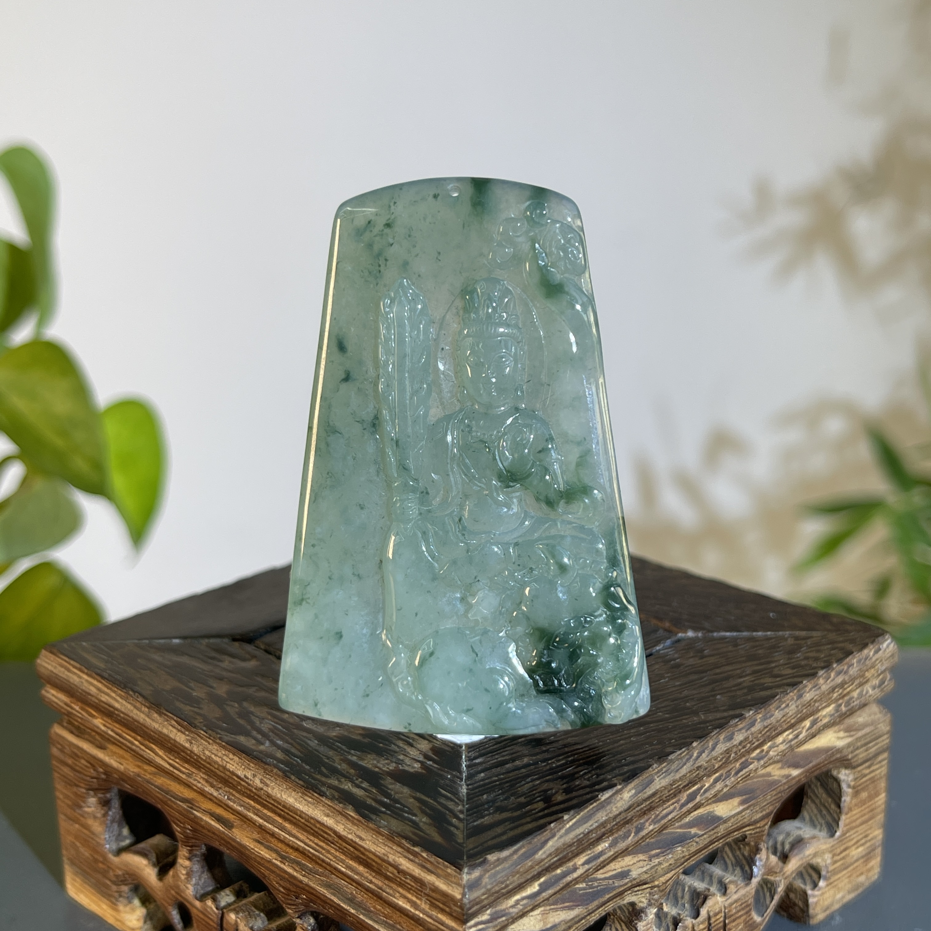 JTW03-119 天然缅甸A货翡翠  文殊