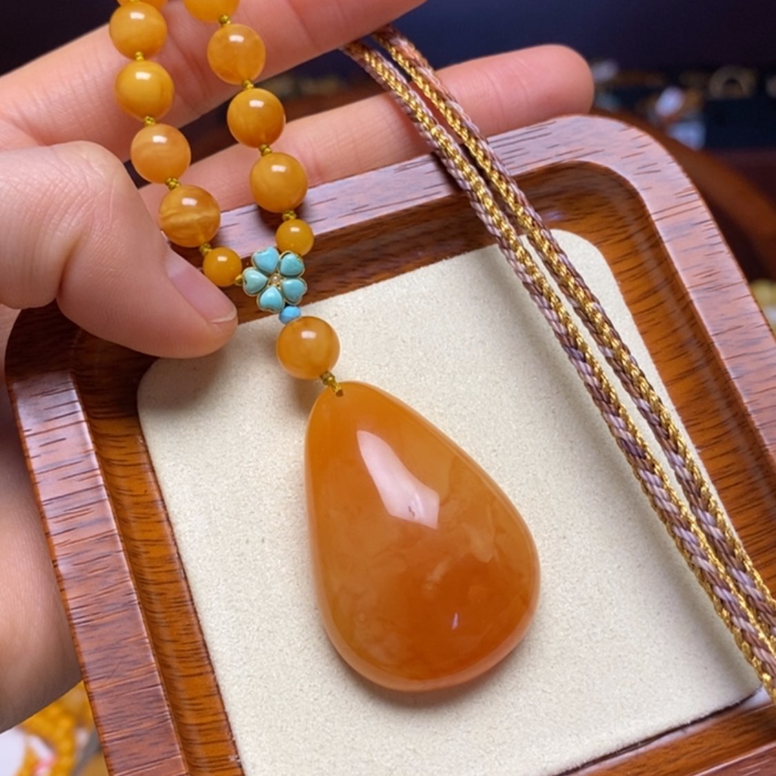 【闪购商品】琥珀颈饰未镶嵌项链