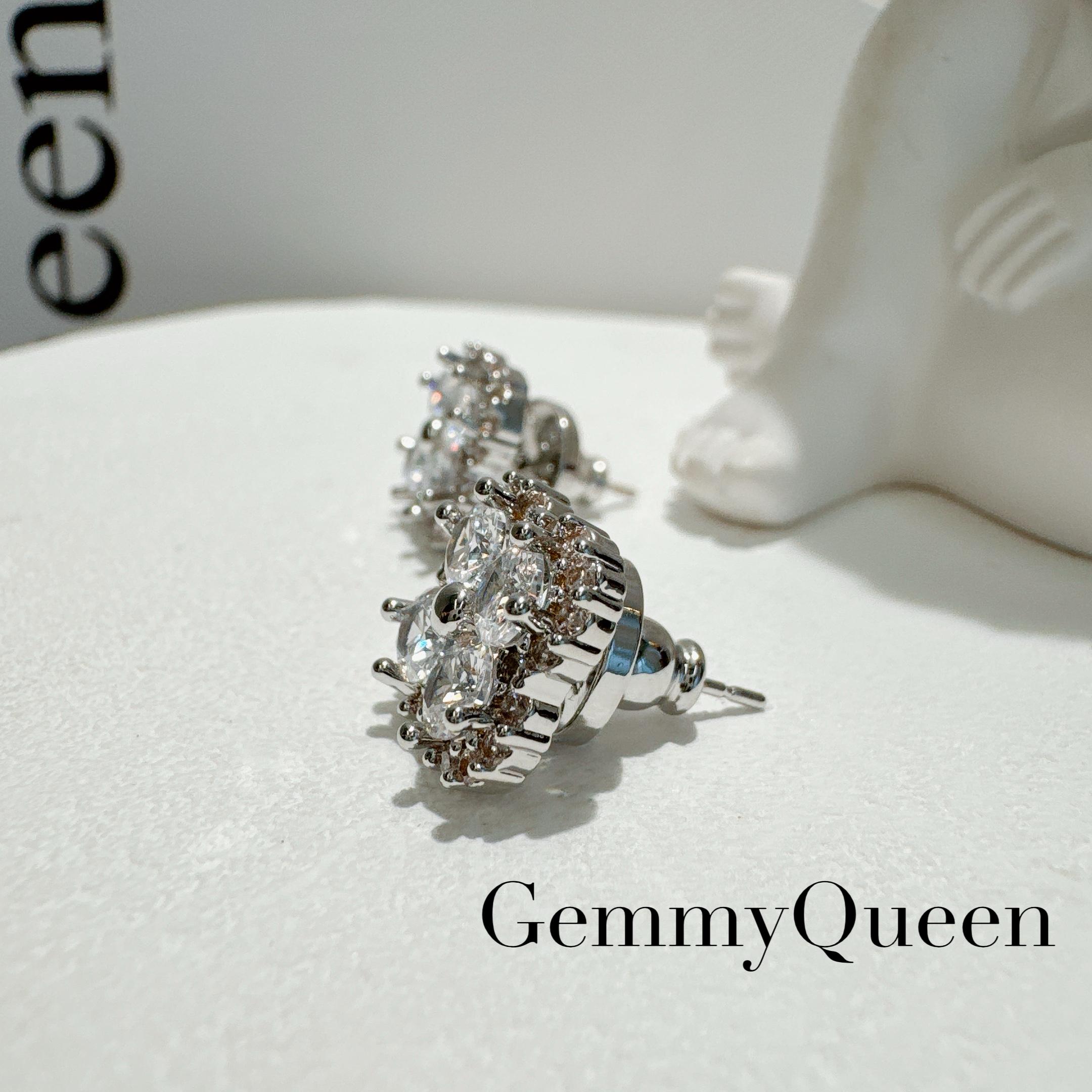 铜合金合成锆石耳饰 GemmyQueen高定耳环GQ01283