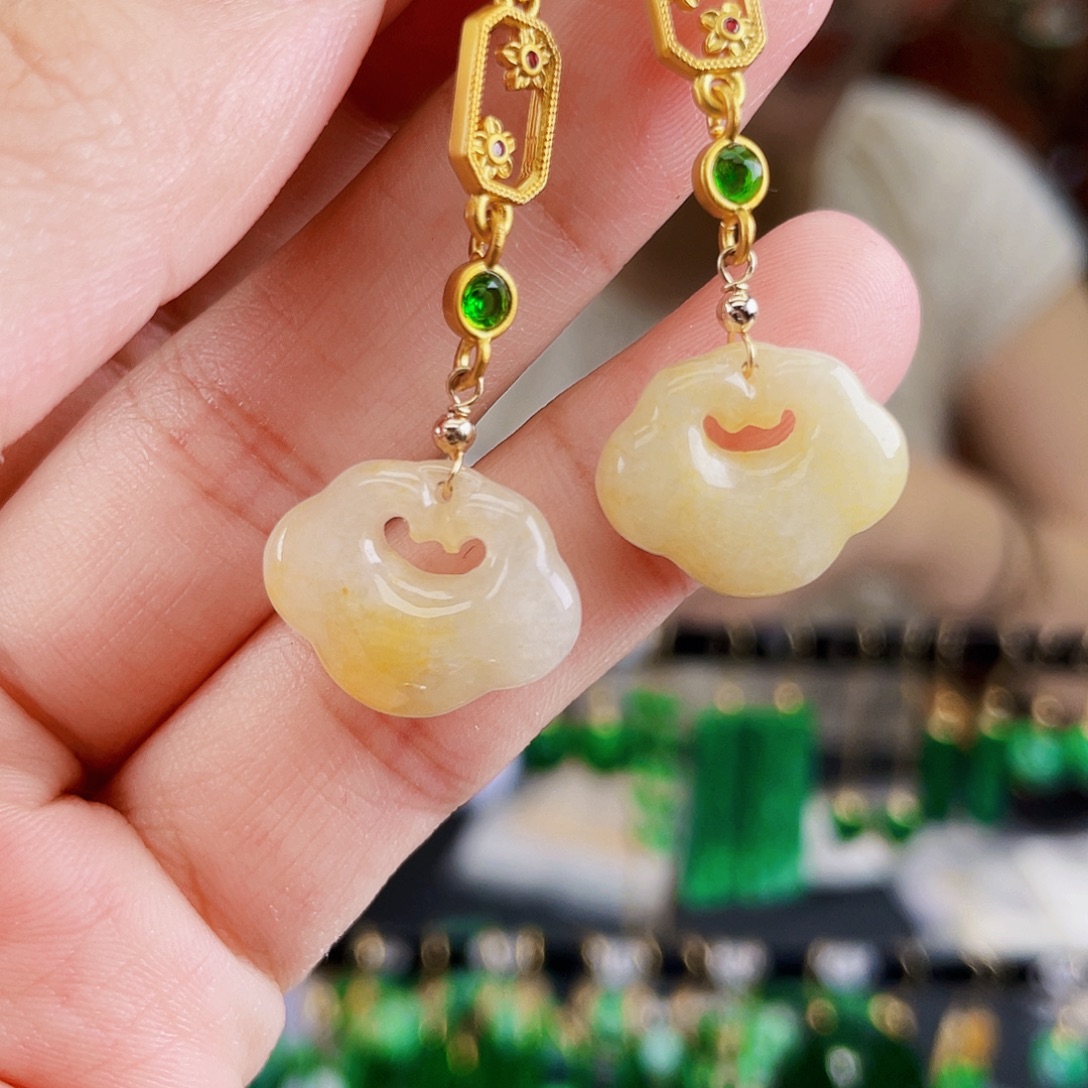 未镶嵌翡翠耳饰饰品