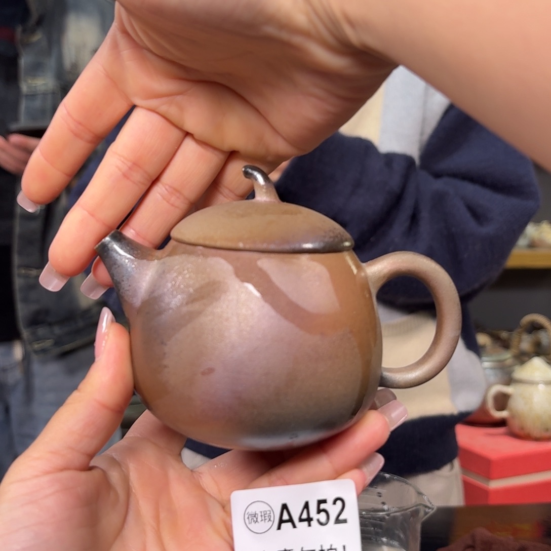 杯坭兴陶纯柴烧原矿泥料纯手工壶