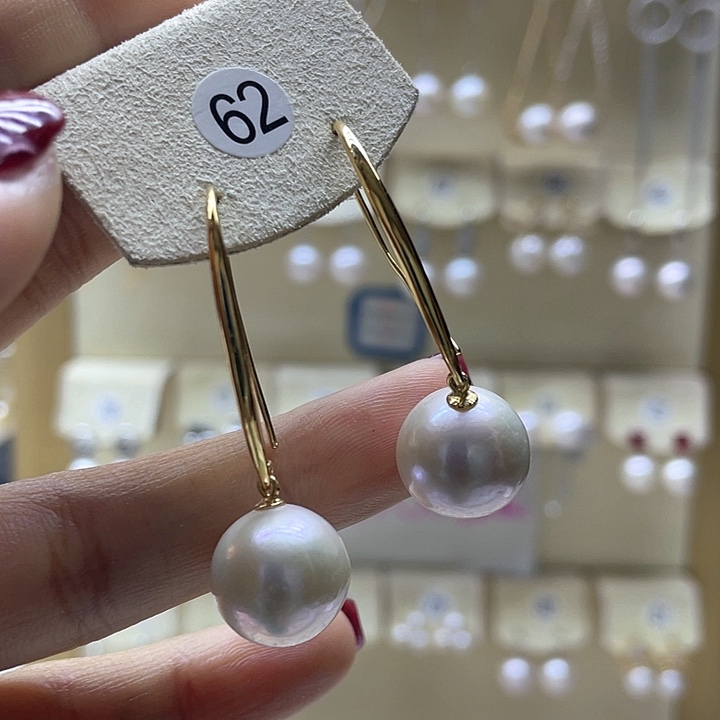 淡水珍珠耳饰银S925镶嵌