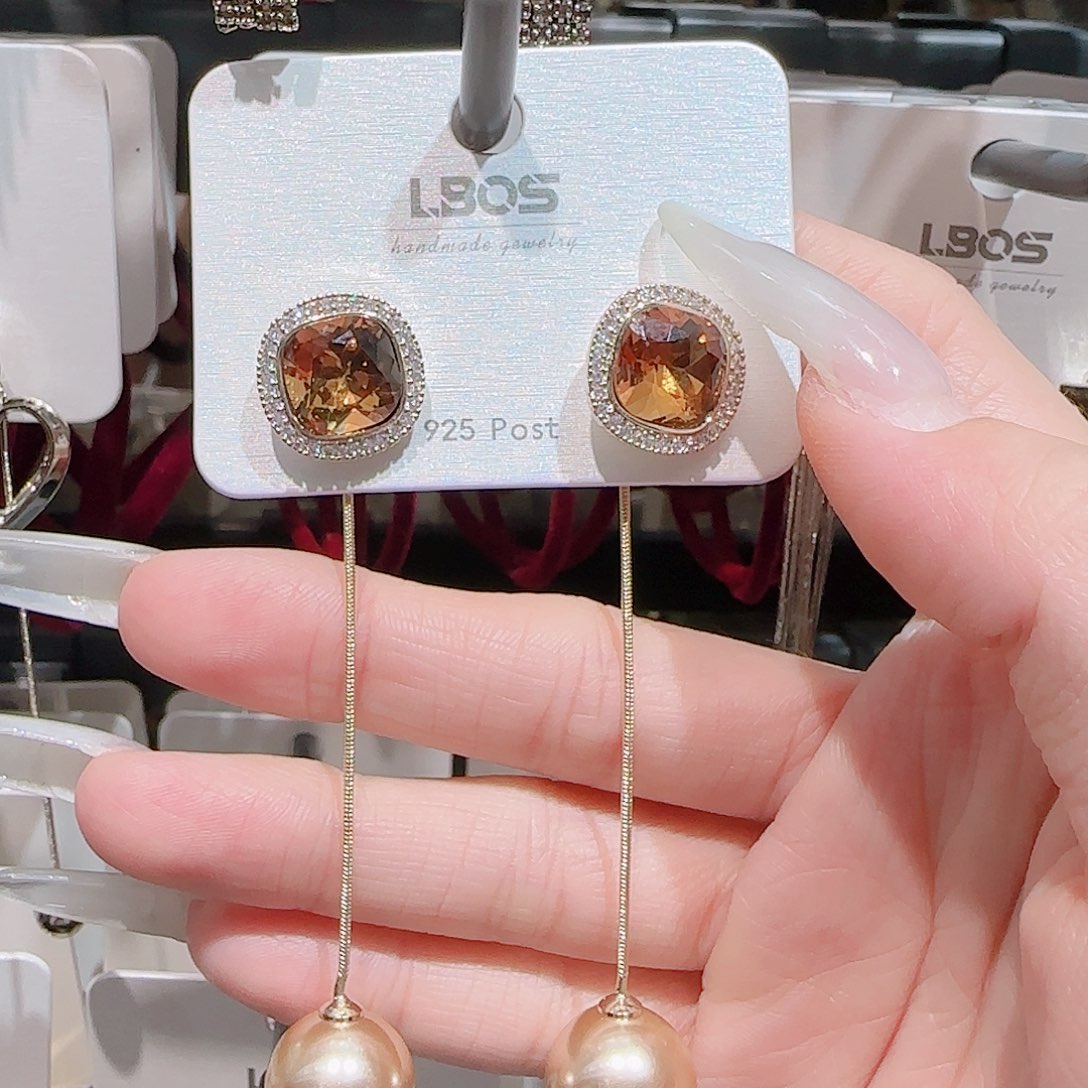 锆石铜合金925银耳环