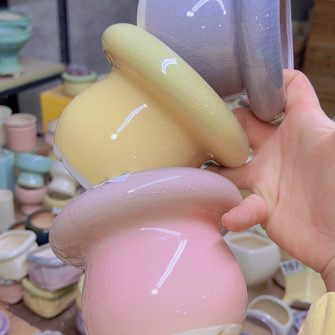 红陶陶瓷花盆当场满12包邮