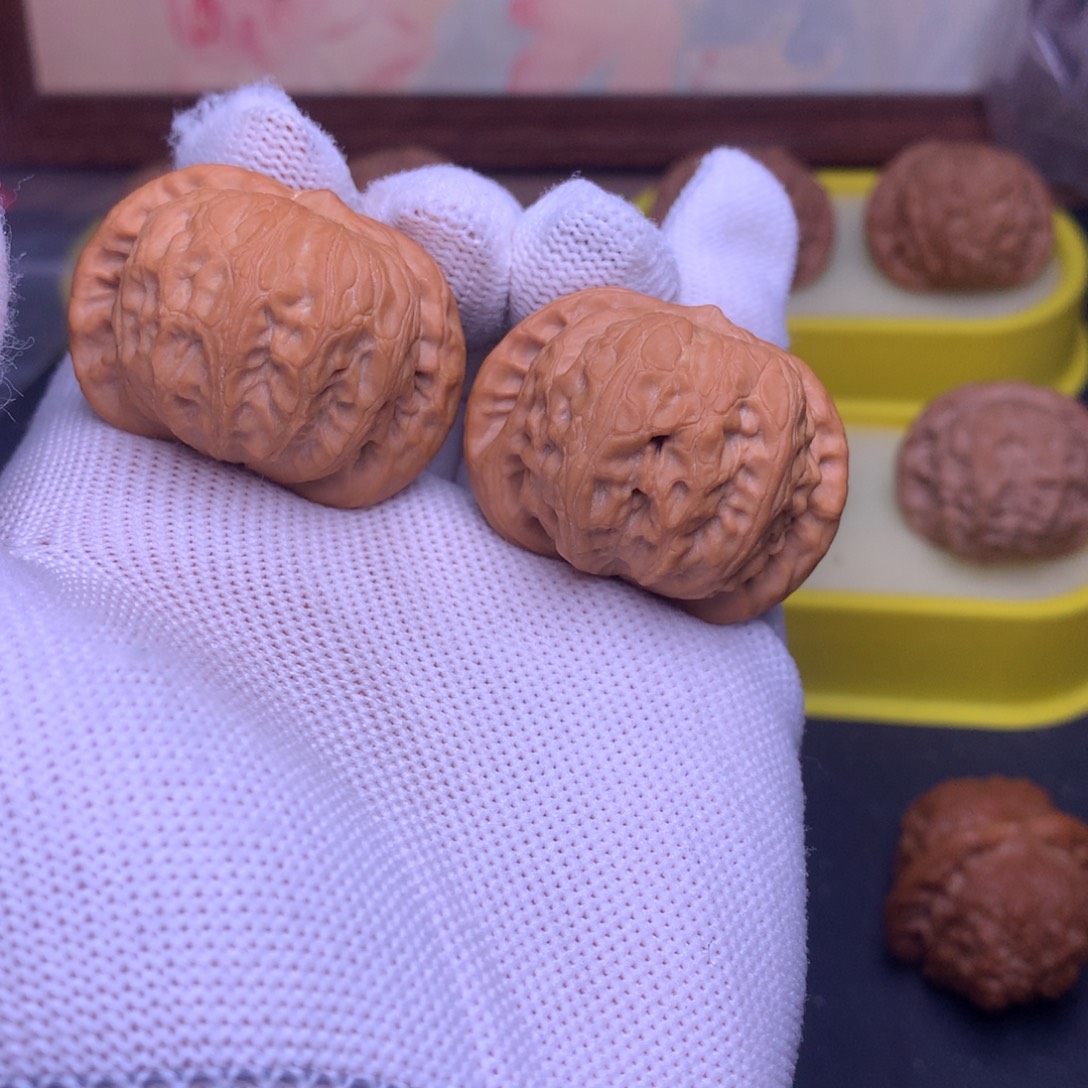 一***田文玩核桃把件39战鼓