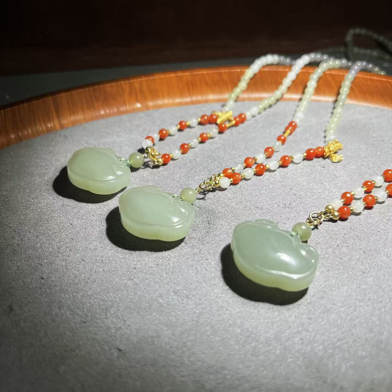 【张老斯珠宝】ly004天然和田玉颈饰（多样性发货 拍一发一）