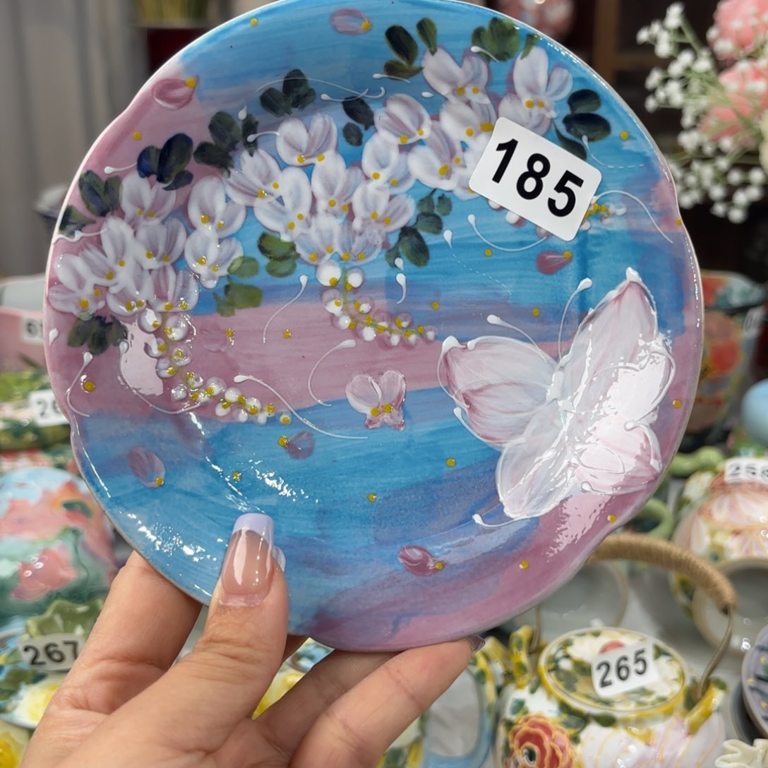 瓷片景德镇手绘高温釉下彩陶瓷茶具