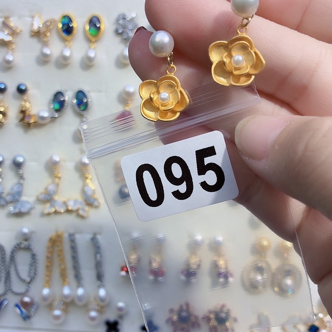 耳饰合金淡水珍珠