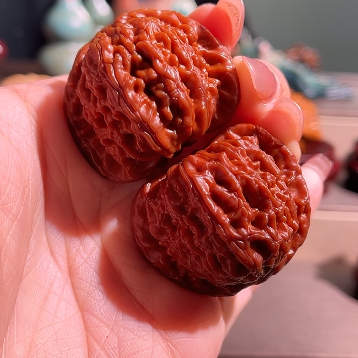 G***生把件文玩核桃白狮子
