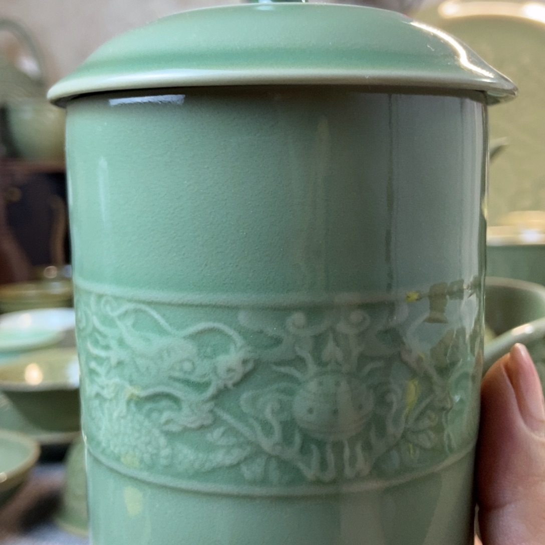 耀州窑耀州窑办公杯2只微瑕