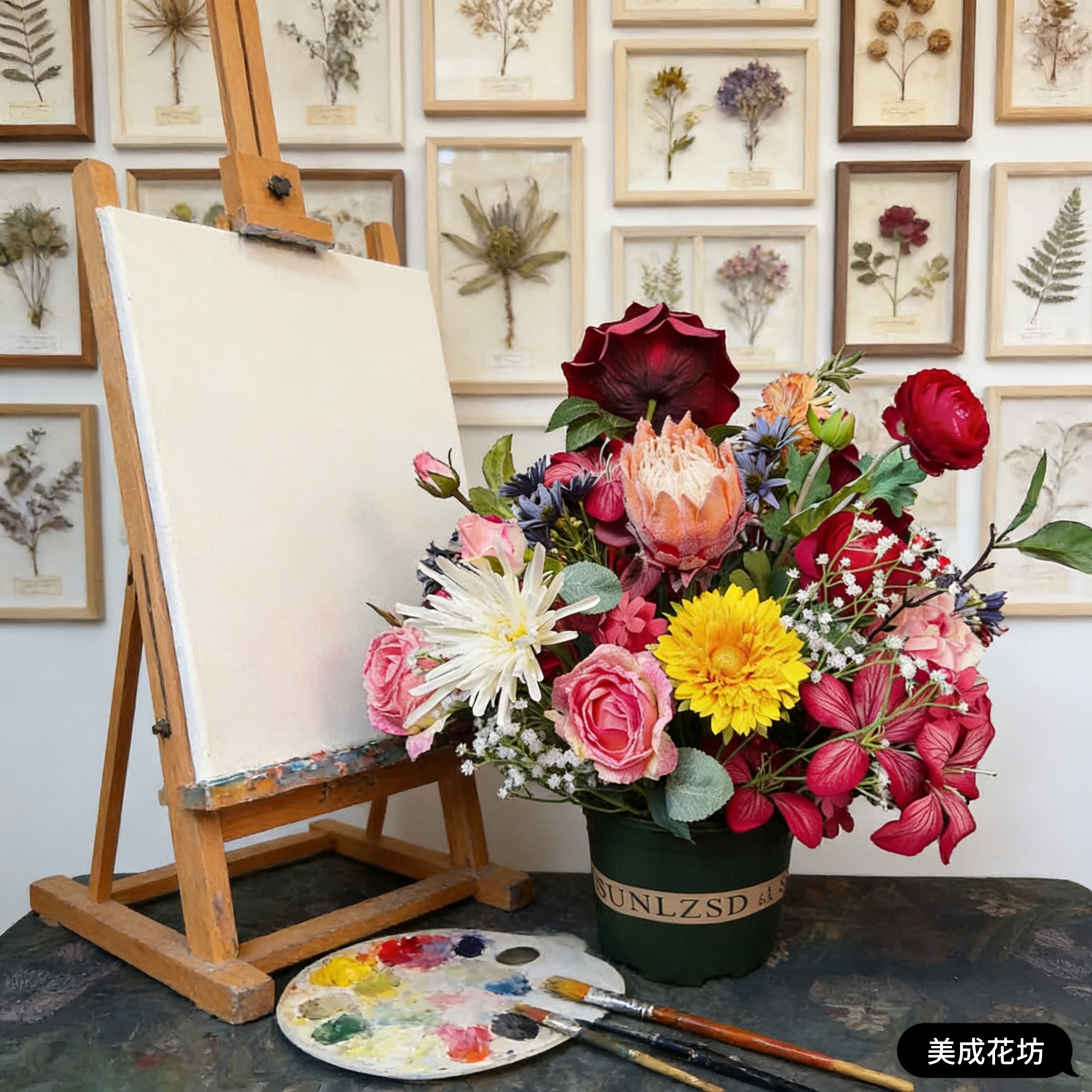 高级逼真红色搭配高级绢布仿真花艺高端家居酒店假花软装