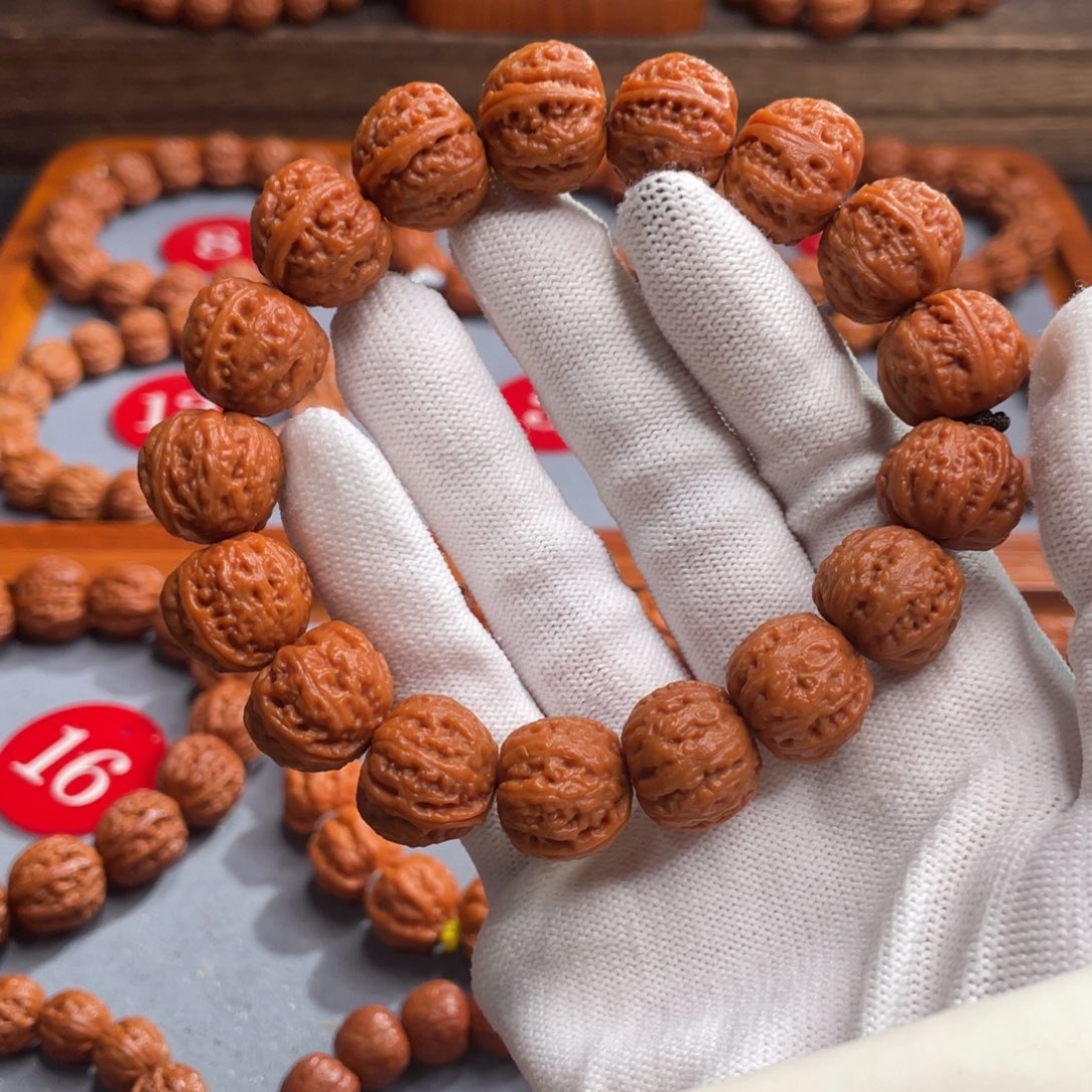 立***升文玩核桃手串磨盘