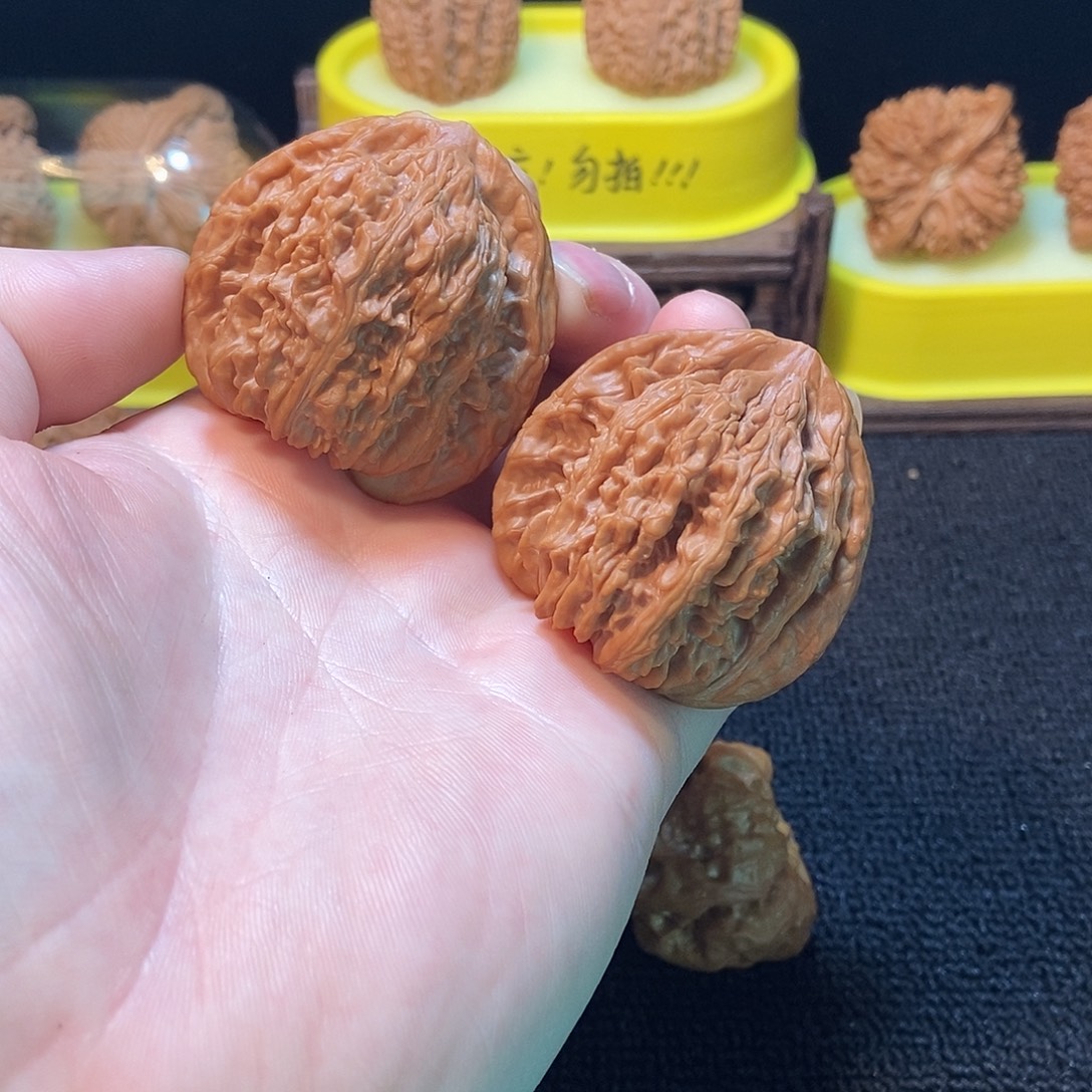 核桃文玩核桃把件三角楼46