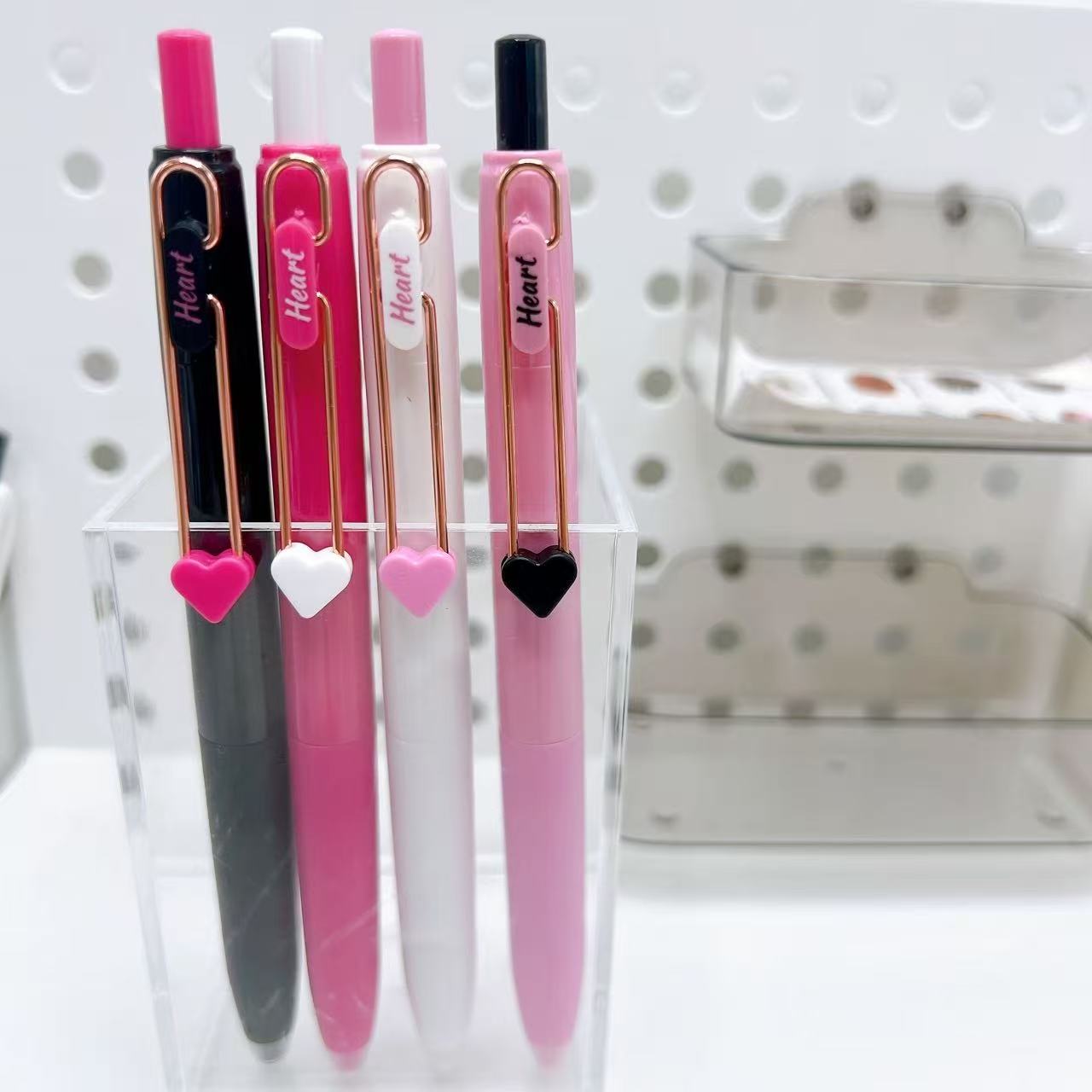 【黑墨-4支不挑杆】E06清库存柯林心动减震按动中性笔