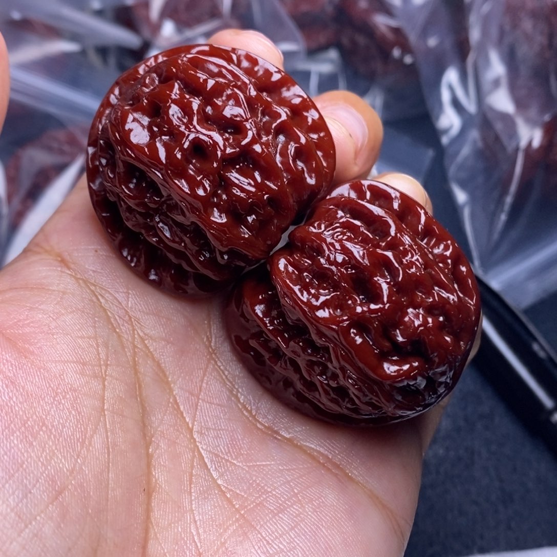 吊坠文玩核桃白狮子39