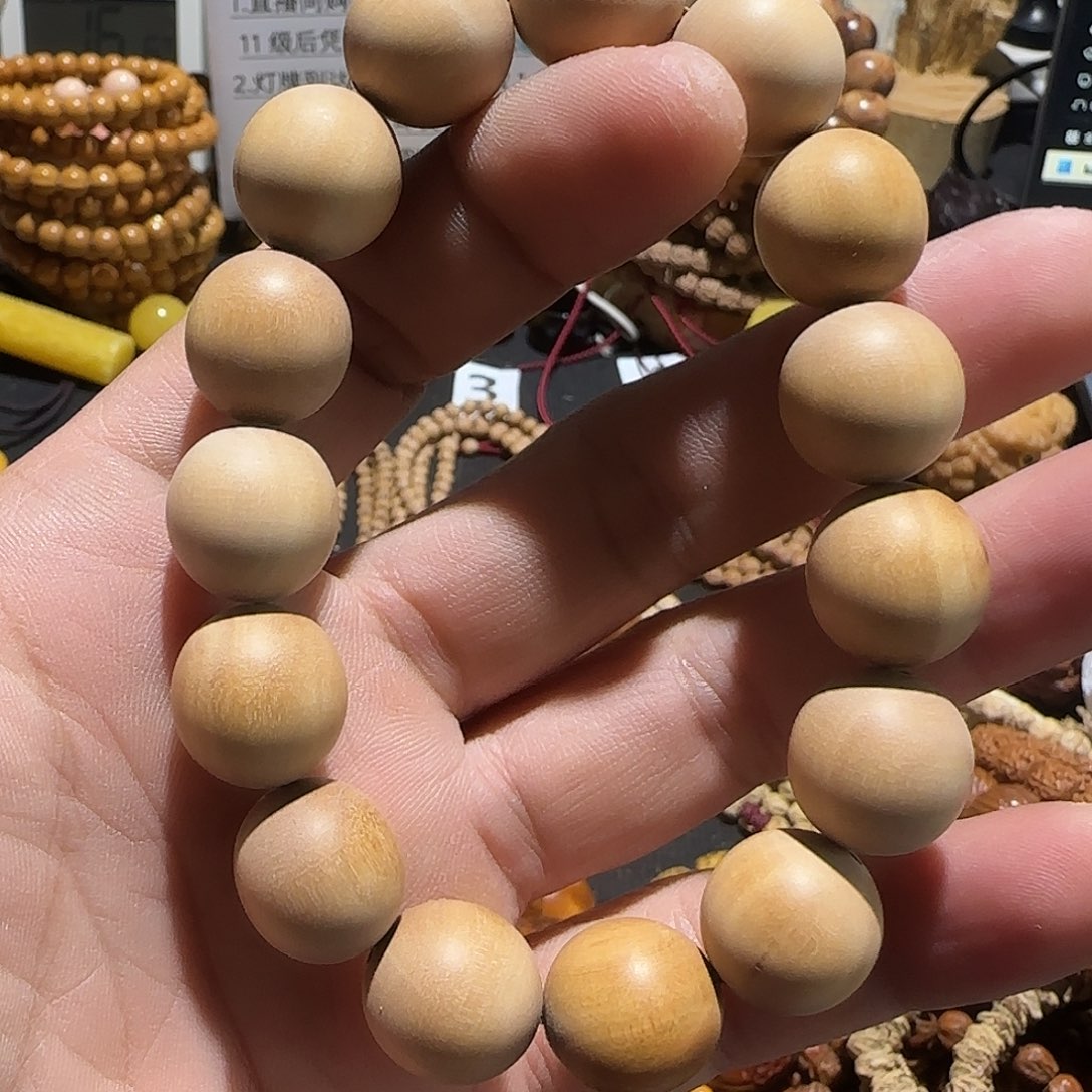 檀香木老山檀1.5圆珠手串