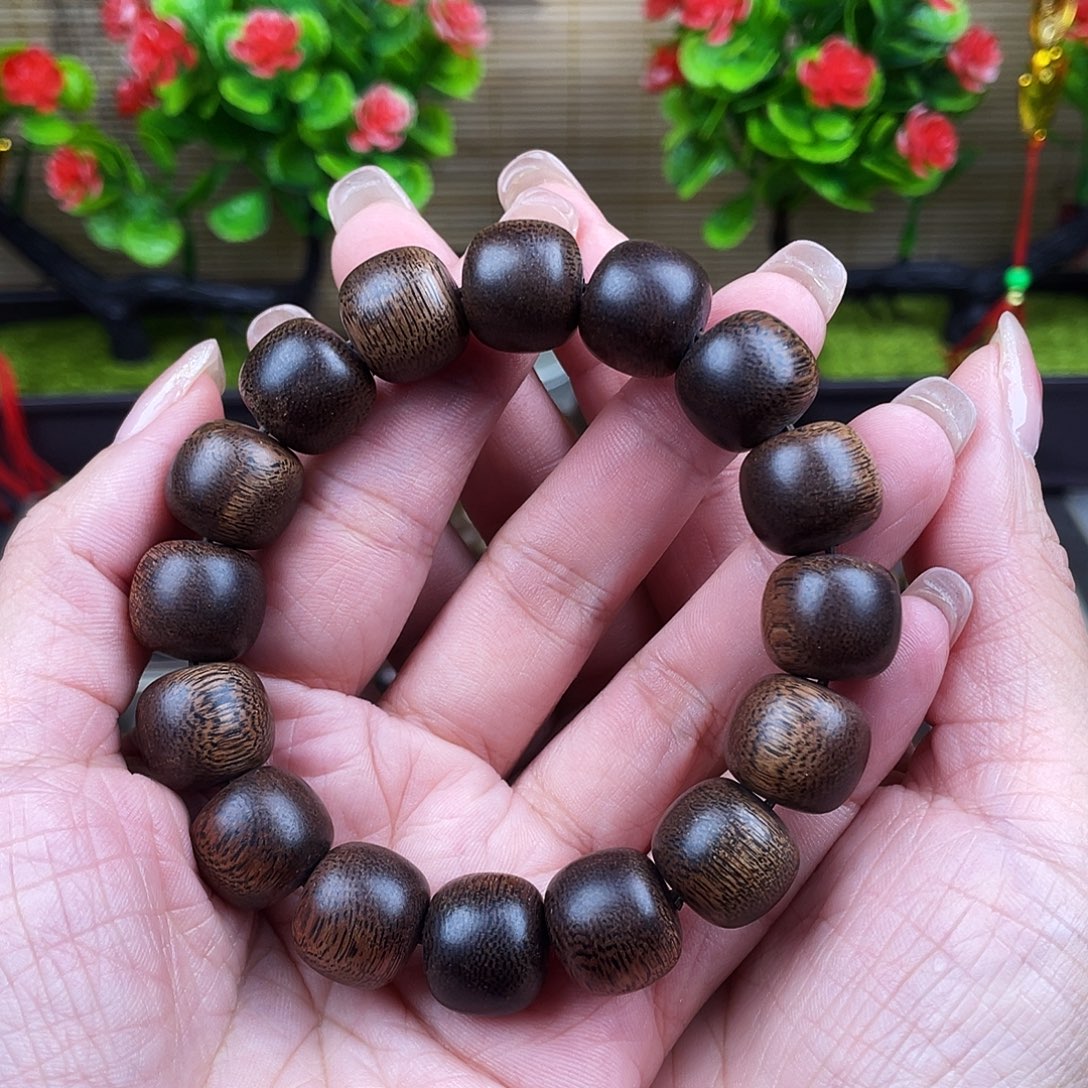 手串沉香越南芽庄富森红土留疤老料