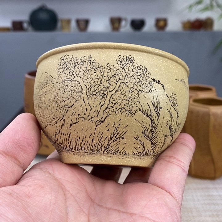 紫砂茶杯宜兴紫砂主人杯