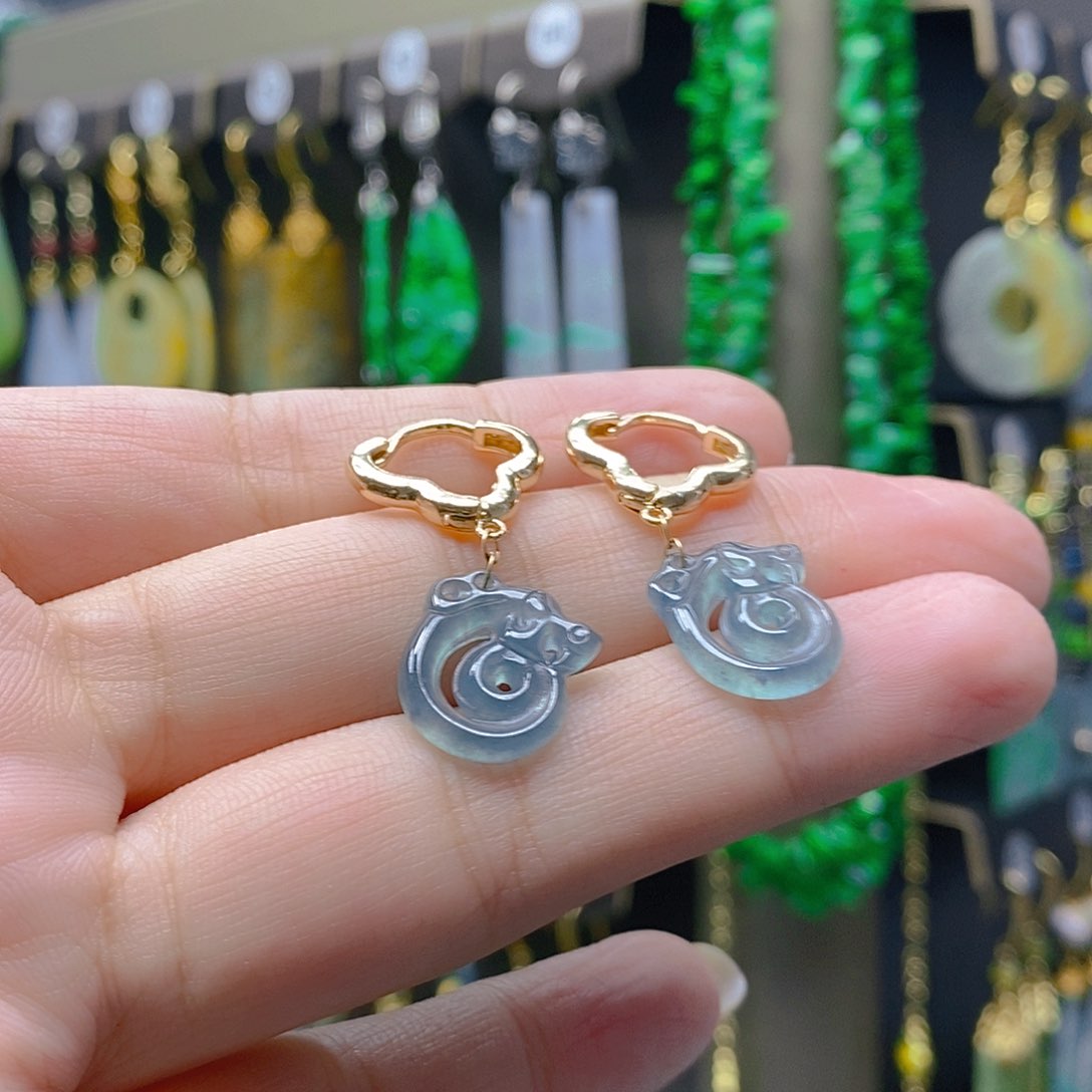 未镶嵌翡翠耳饰翡翠