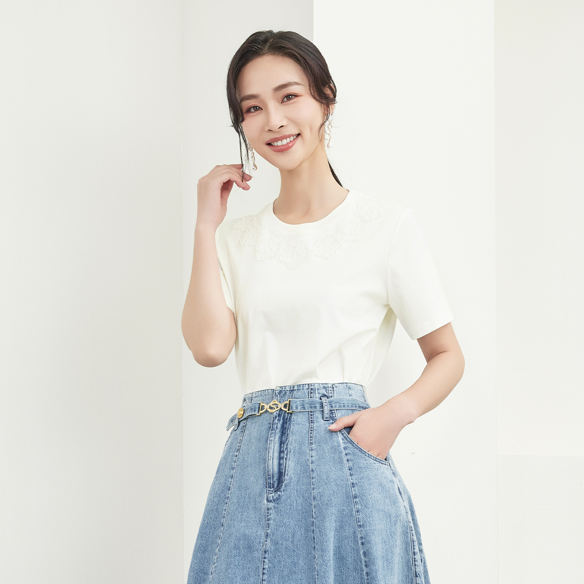 【柠檬专属】佳人苑T恤夏季新款J428026