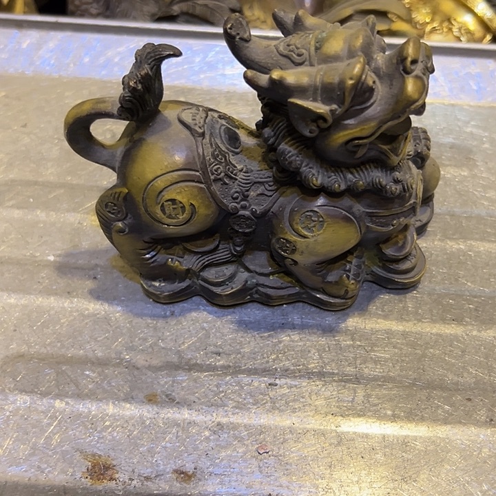 设***哥黄铜摆件，文房工艺品摆件