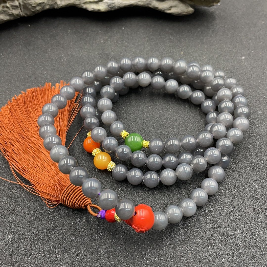 BY0311FWY标59 和田玉珠串