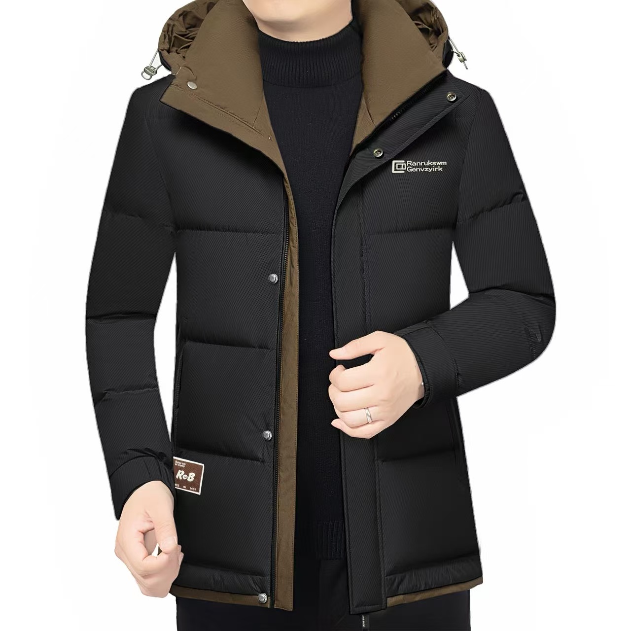 男士秋冬户外抗寒加厚休闲温感恒温锁热鹅绒服25206款