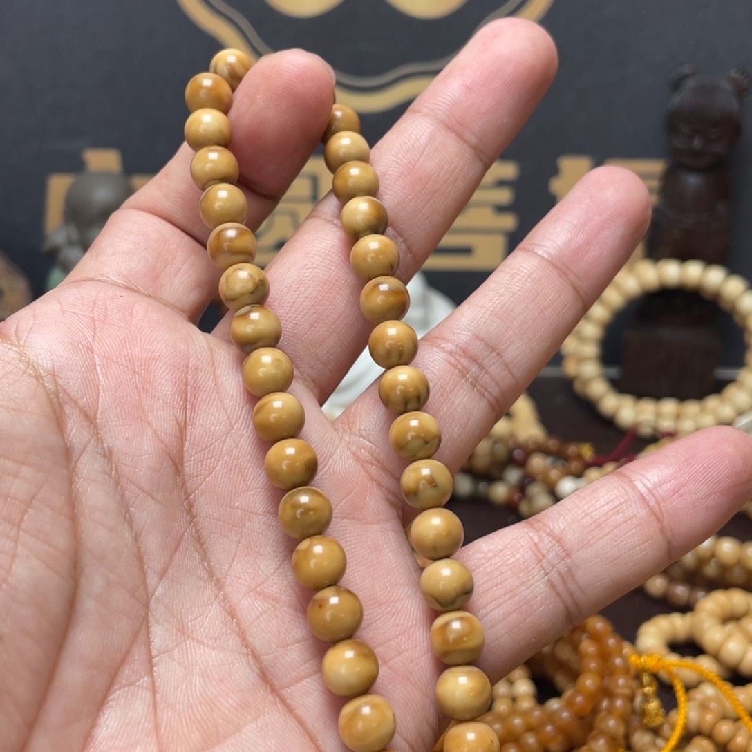 卡***力吊坠龙眼菩提龙脊菩提8圆珠手持36粒妖花老料无科技