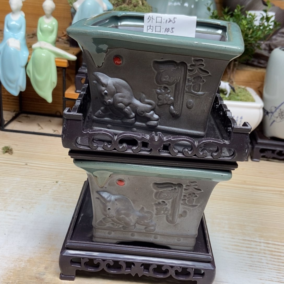 瓷片陶瓷花盆陶瓷艺术