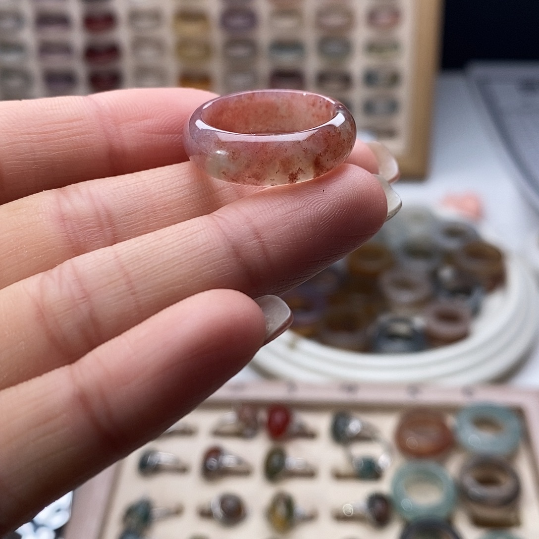 未镶嵌戒指玛瑙/玉髓A7不退换港20