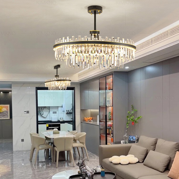 现代轻奢客厅主灯水晶餐厅吊灯中山灯具2025年新款简约大气高级感