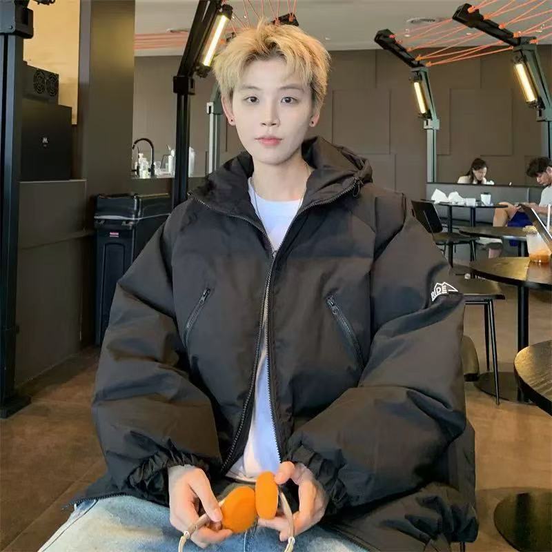 MY888 冬季宽松拉链保暖加厚面包棉服美式设计棉袄棉衣