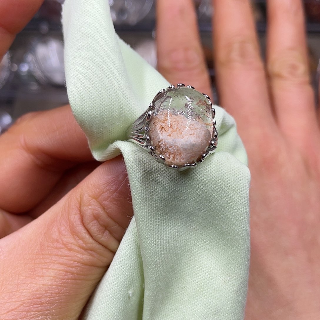 【闪购商品】水晶珠宝半成品银S925镶嵌戒指